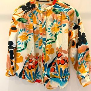 Anthropologie floral blouse. Excellent preowned condition. Sz xs